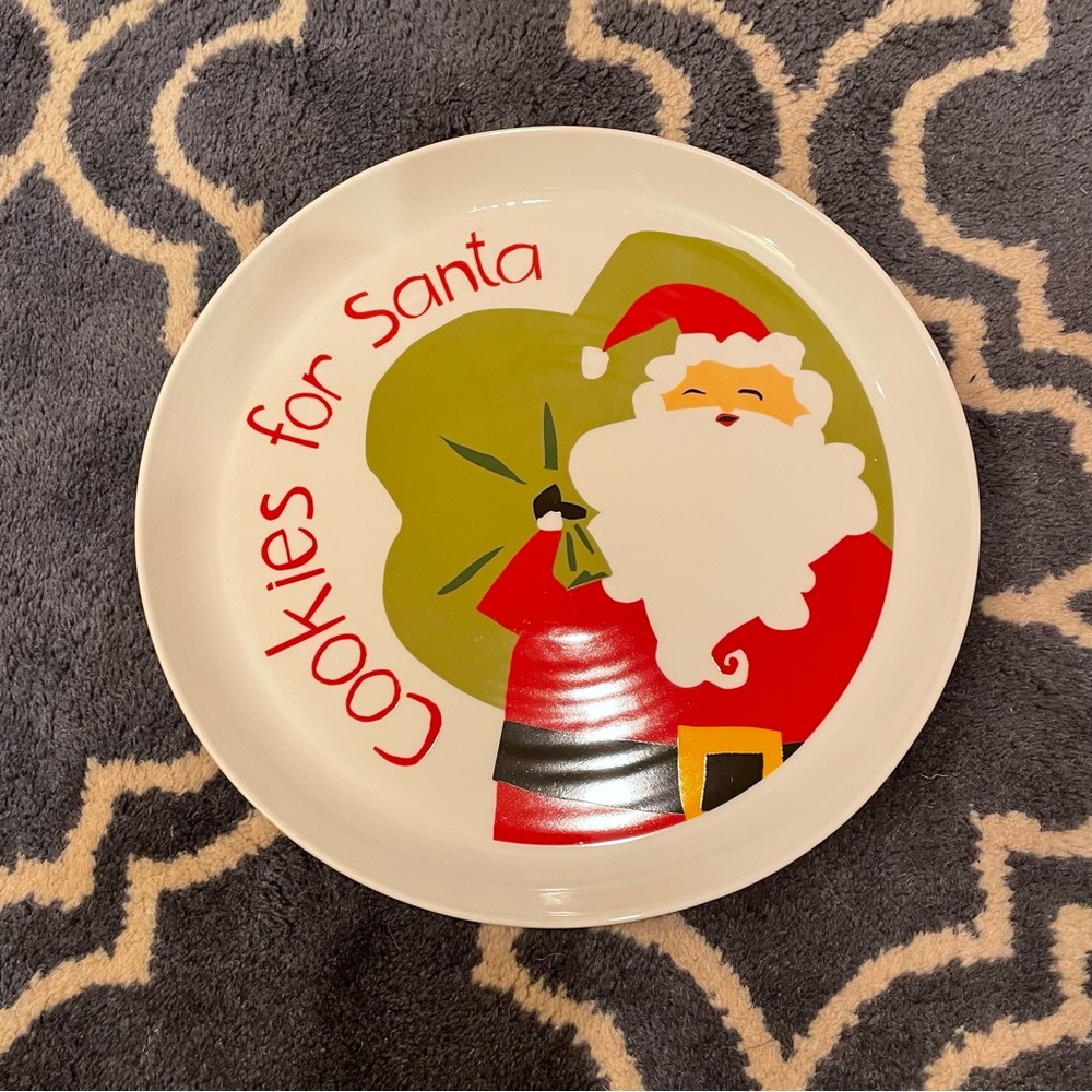Crate & Barrel Cookies for Santa Plate
